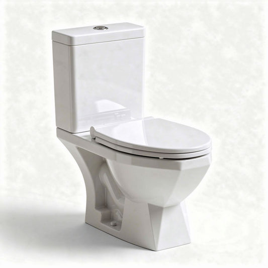 Vaso sanitário moderno em cerâmica com assento branco 70 x 36 x 78cm