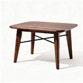 Mesa retangular de madeira escura 100 x 60 x 75cm para sala de estar